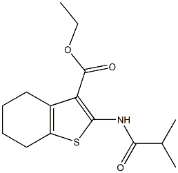 ethyl 2-(isobutyrylamino)-4,5,6,7-tetrahydro-1-benzothiophene-3-carboxylate Struktur