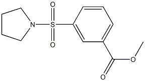 methyl 3-(pyrrolidin-1-ylsulfonyl)benzoate Struktur