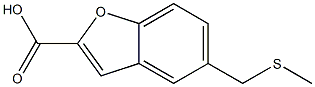 5-[(methylthio)methyl]-1-benzofuran-2-carboxylic acid Struktur