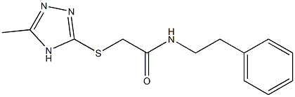 2-[(5-methyl-4H-1,2,4-triazol-3-yl)sulfanyl]-N-(2-phenylethyl)acetamide Struktur