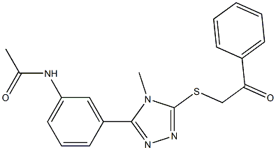 N-(3-{4-methyl-5-[(2-oxo-2-phenylethyl)sulfanyl]-4H-1,2,4-triazol-3-yl}phenyl)acetamide Struktur