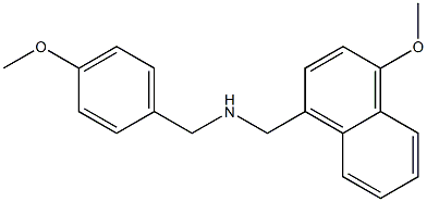 N-(4-methoxybenzyl)(4-methoxy-1-naphthyl)methanamine Struktur