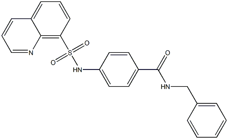 N-benzyl-4-[(8-quinolinylsulfonyl)amino]benzamide Struktur