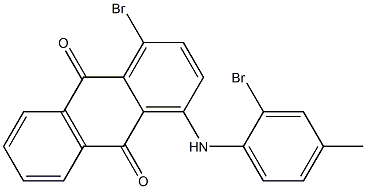 1-bromo-4-(2-bromo-4-methylanilino)anthra-9,10-quinone Struktur