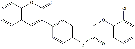 2-(2-chlorophenoxy)-N-[4-(2-oxo-2H-chromen-3-yl)phenyl]acetamide Struktur