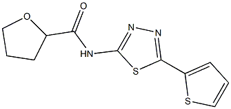 N-[5-(2-thienyl)-1,3,4-thiadiazol-2-yl]tetrahydro-2-furancarboxamide Struktur