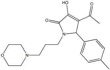 4-acetyl-3-hydroxy-5-(4-methylphenyl)-1-[3-(4-morpholinyl)propyl]-1,5-dihydro-2H-pyrrol-2-one Struktur