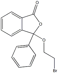 3-(2-bromoethoxy)-3-phenyl-2-benzofuran-1(3H)-one Struktur