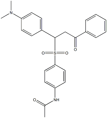 N-[4-({1-[4-(dimethylamino)phenyl]-3-oxo-3-phenylpropyl}sulfonyl)phenyl]acetamide Struktur