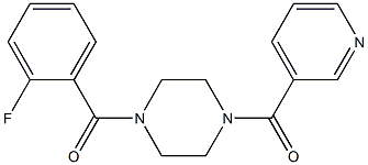 1-(2-fluorobenzoyl)-4-(3-pyridinylcarbonyl)piperazine Struktur