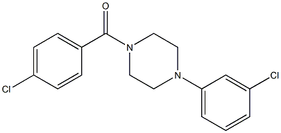 1-(4-chlorobenzoyl)-4-(3-chlorophenyl)piperazine Struktur