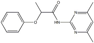 N-(4,6-dimethyl-2-pyrimidinyl)-2-phenoxypropanamide Struktur