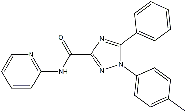 1-(4-methylphenyl)-5-phenyl-N-(2-pyridinyl)-1H-1,2,4-triazole-3-carboxamide Struktur