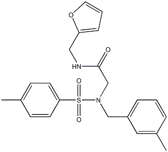 N-(2-furylmethyl)-2-{(3-methylbenzyl)[(4-methylphenyl)sulfonyl]amino}acetamide Struktur