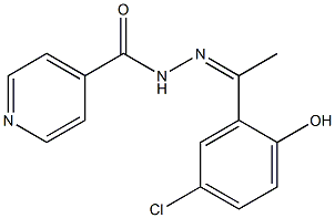 N'-[1-(5-chloro-2-hydroxyphenyl)ethylidene]isonicotinohydrazide Struktur