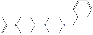 1-(1-acetylpiperidin-4-yl)-4-(phenylmethyl)piperazine Struktur