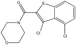 4-[(3,4-dichloro-1-benzothien-2-yl)carbonyl]morpholine Struktur