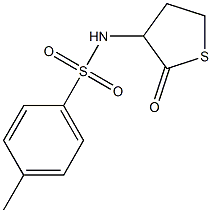 4-methyl-N-(2-oxotetrahydro-3-thienyl)benzenesulfonamide Struktur