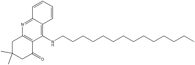 3,3-dimethyl-9-(tetradecylamino)-3,4-dihydro-1(2H)-acridinone Struktur