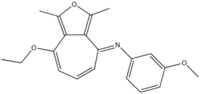 N-(8-ethoxy-1,3-dimethyl-4H-cyclohepta[c]furan-4-ylidene)-N-(3-methoxyphenyl)amine Struktur