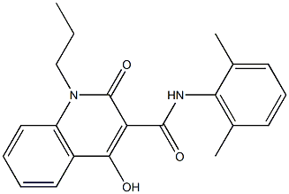 N-(2,6-dimethylphenyl)-4-hydroxy-2-oxo-1-propyl-1,2-dihydro-3-quinolinecarboxamide Struktur