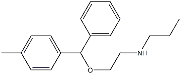 N-{2-[(4-methylphenyl)(phenyl)methoxy]ethyl}-N-propylamine Struktur