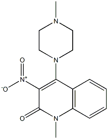 3-nitro-1-methyl-4-(4-methylpiperazin-1-yl)quinolin-2(1H)-one Struktur