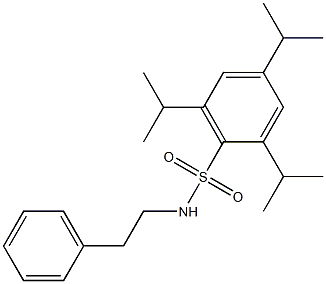 2,4,6-triisopropyl-N-(2-phenylethyl)benzenesulfonamide Struktur