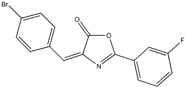 4-(4-bromobenzylidene)-2-(3-fluorophenyl)-1,3-oxazol-5(4H)-one Struktur