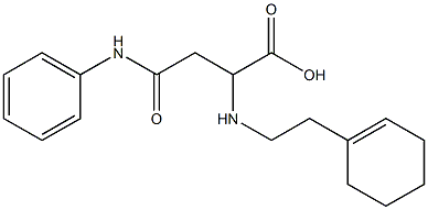 4-anilino-2-[(2-cyclohex-1-en-1-ylethyl)amino]-4-oxobutanoic acid Struktur