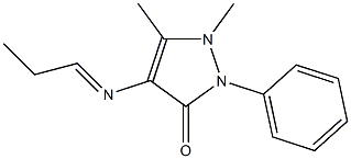 1,5-dimethyl-2-phenyl-4-(propylideneamino)-1,2-dihydro-3H-pyrazol-3-one Struktur