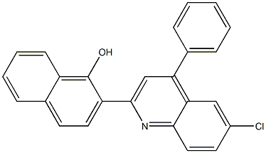 2-(6-chloro-4-phenyl-2-quinolinyl)-1-naphthol Struktur