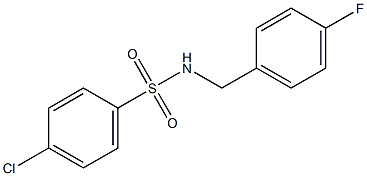 4-chloro-N-(4-fluorobenzyl)benzenesulfonamide Struktur