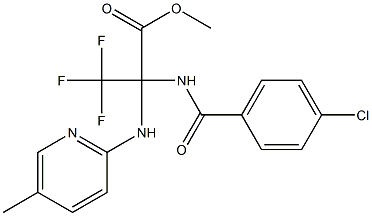 methyl 2-[(4-chlorobenzoyl)amino]-3,3,3-trifluoro-2-[(5-methylpyridin-2-yl)amino]propanoate Struktur