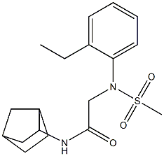 N-bicyclo[2.2.1]hept-2-yl-2-[2-ethyl(methylsulfonyl)anilino]acetamide Struktur