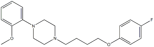 1-[4-(4-fluorophenoxy)butyl]-4-(2-methoxyphenyl)piperazine Struktur