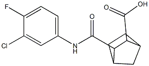 3-[(3-chloro-4-fluoroanilino)carbonyl]bicyclo[2.2.1]heptane-2-carboxylic acid Struktur