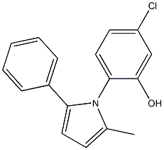 5-chloro-2-(2-methyl-5-phenyl-1H-pyrrol-1-yl)phenol Struktur