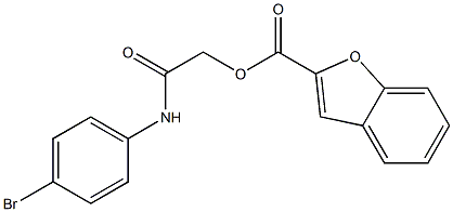 2-(4-bromoanilino)-2-oxoethyl 1-benzofuran-2-carboxylate Struktur