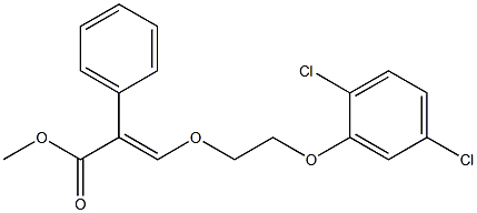 methyl 3-[2-(2,5-dichlorophenoxy)ethoxy]-2-phenylacrylate Struktur