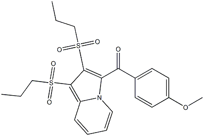 [1,2-bis(propylsulfonyl)-3-indolizinyl](4-methoxyphenyl)methanone Struktur