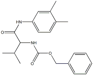 benzyl 1-[(3,4-dimethylanilino)carbonyl]-2-methylpropylcarbamate Struktur