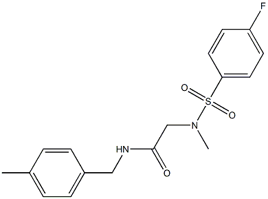 2-[[(4-fluorophenyl)sulfonyl](methyl)amino]-N-(4-methylbenzyl)acetamide Struktur