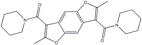 1-{[2,6-dimethyl-7-(1-piperidinylcarbonyl)furo[2,3-f][1]benzofuran-3-yl]carbonyl}piperidine Struktur