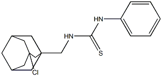 N-[(3-chloro-1-adamantyl)methyl]-N'-phenylthiourea Struktur