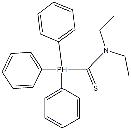 N,N-diethyl(triphenyl)phosphoranecarbothioamide Struktur