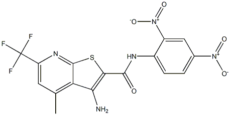 3-amino-N-{2,4-bisnitrophenyl}-4-methyl-6-(trifluoromethyl)thieno[2,3-b]pyridine-2-carboxamide Structure