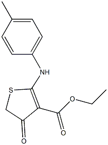 ethyl 4-oxo-2-(4-toluidino)-4,5-dihydrothiophene-3-carboxylate Struktur