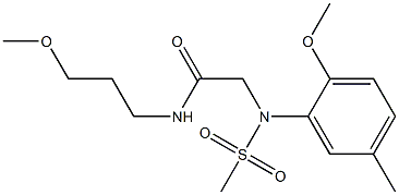 2-[2-methoxy-5-methyl(methylsulfonyl)anilino]-N-(3-methoxypropyl)acetamide Struktur