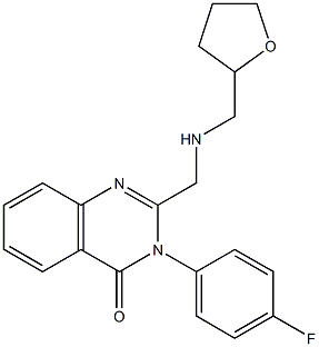 3-(4-fluorophenyl)-2-{[(tetrahydro-2-furanylmethyl)amino]methyl}-4(3H)-quinazolinone Struktur